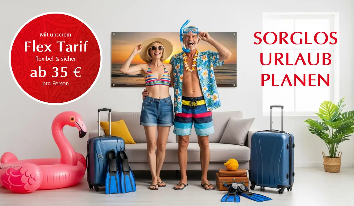 Flex Tarif Mit unserem Flex Tarif flexibel & sicher ab 35 Euro pro Person.